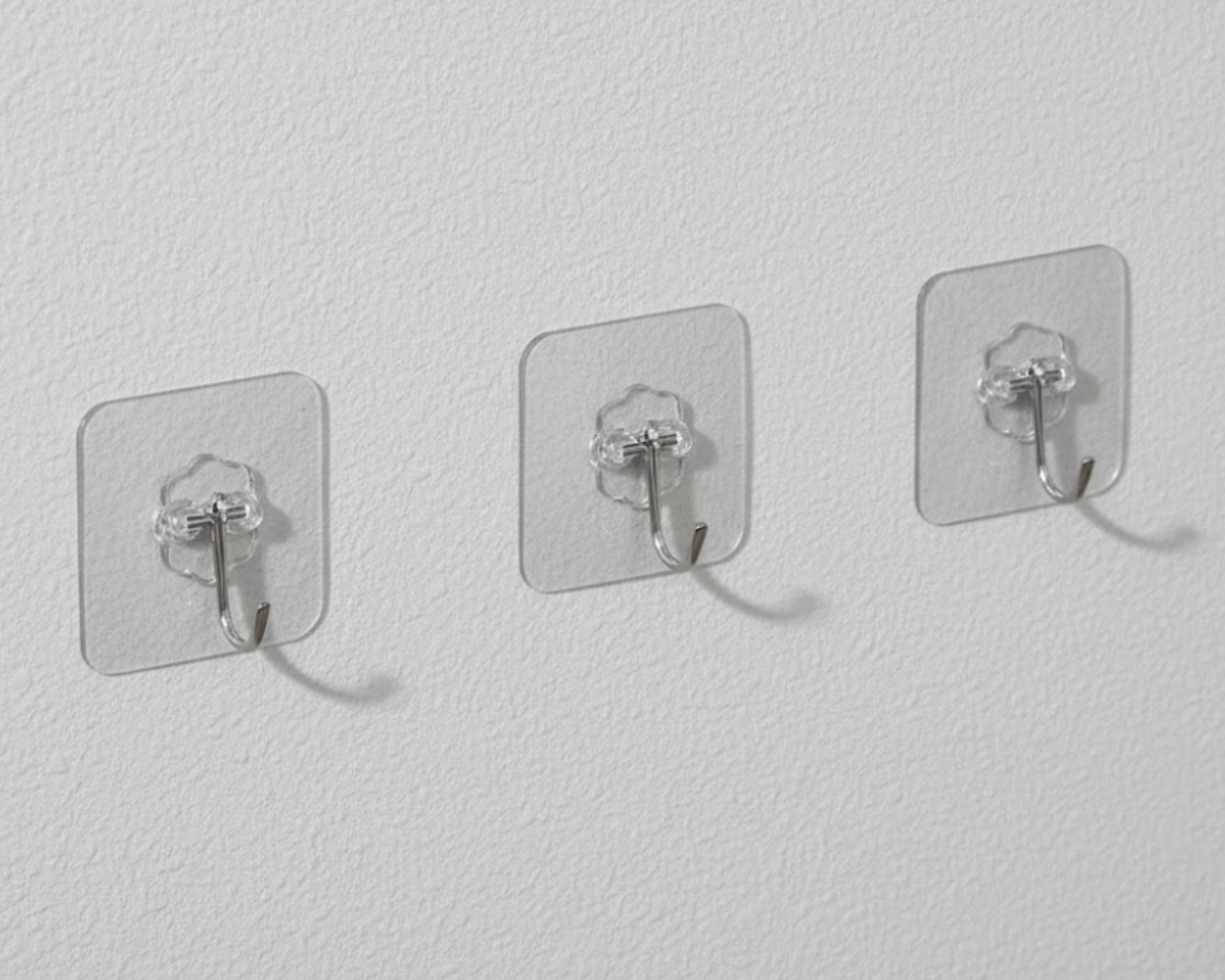 10er Set Klebewandhakel